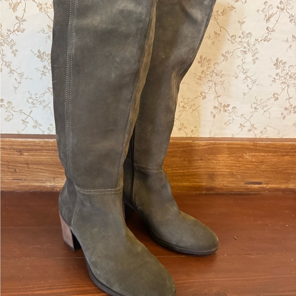 Lucky Brand Knee High Boots in Olive